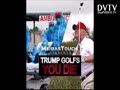 Unreal. Trump snuck out of the White House #SaturdayMorning to go golfing, rather than deal with the new coronavirus spikes across the country. Once again, #TrumpGolfsYouDie.