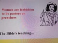 Women are forbidden to be pastors or preachers