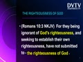 Easy Answer - By The Righteousness of God