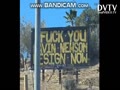 At 215 freeway in Riverside signs Gavin Newsom resign NOW!